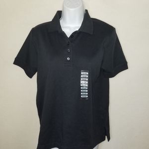 Taylor & Henry Knits black polo shirt style 41468G